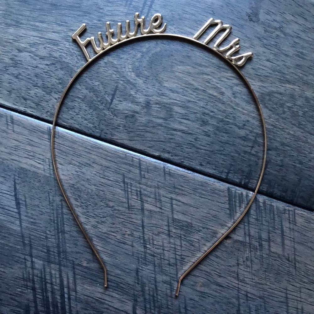 Wedding Future Mrs. Head Band Gold